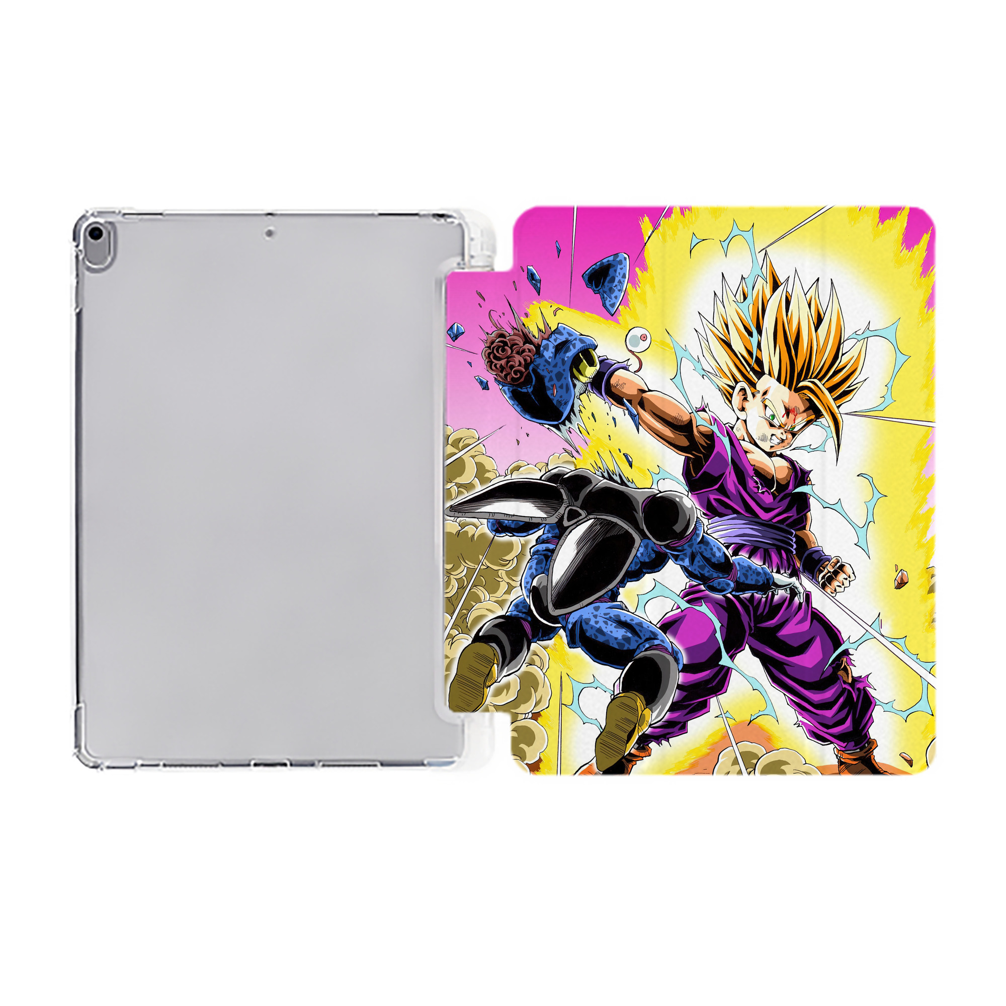 （画像用） ドラゴンボール DRAGON BALL IPad ケース ペン収納付き 三つ折りスタンド PUレザー×シリコン 対応機種9.5/10.5/10.9インチ